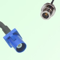 FAKRA SMB C 5005 blue Male Plug to N Front Mount Bulkhead Female Cable