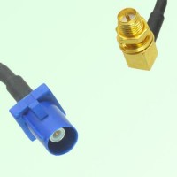 FAKRA SMB C 5005 blue Male to RP SMA Bulkhead Female RA Cable