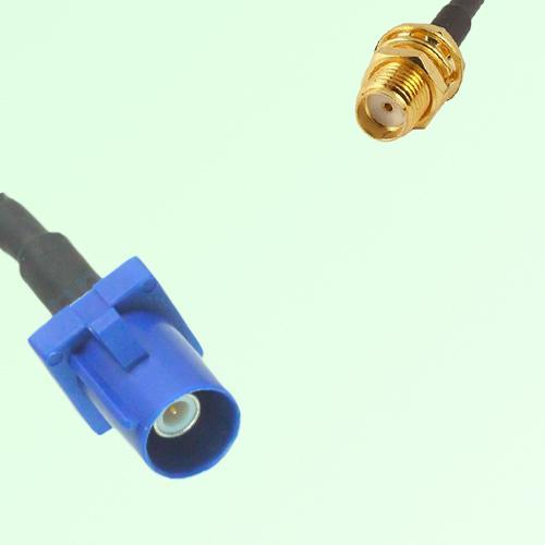 FAKRA SMB C 5005 blue Male Plug to SMA Bulkhead Female Jack Cable