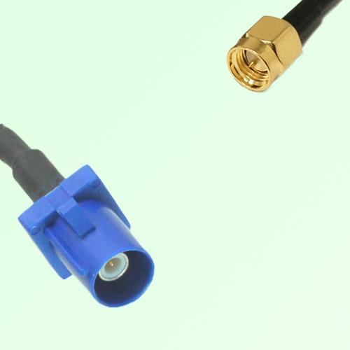 FAKRA SMB C 5005 blue Male Plug to SMA Male Plug Cable