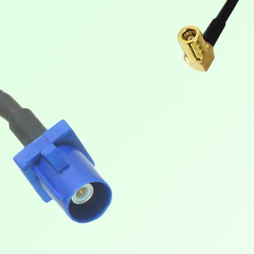 FAKRA SMB C 5005 blue Male Plug to SMB Female Jack Right Angle Cable