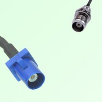 FAKRA SMB C 5005 blue Male to TNC Front Mount Bulkhead Female Cable