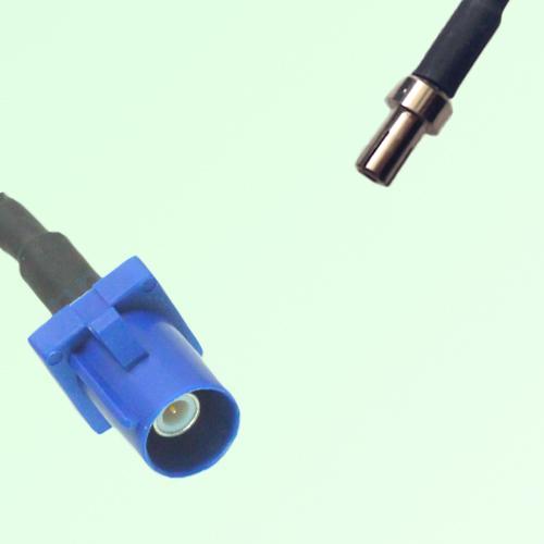 FAKRA SMB C 5005 blue Male Plug to TS9 Male Plug Cable