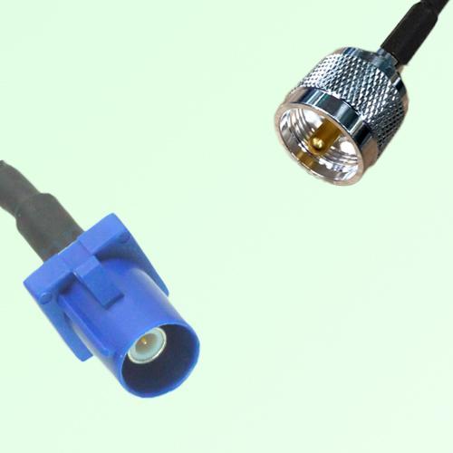 FAKRA SMB C 5005 blue Male Plug to UHF Male Plug Cable