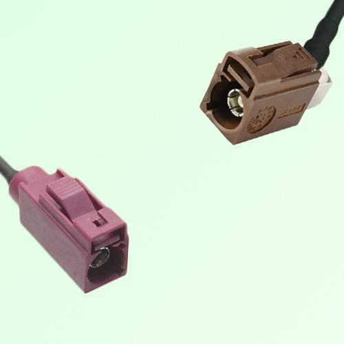 FAKRA SMB D 4004 bordeaux Female Jack to F 8011 brown Female RA Cable