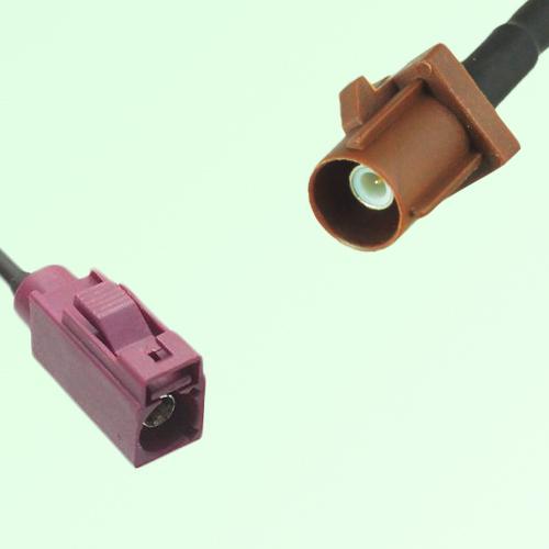 FAKRA SMB D 4004 bordeaux Female Jack to F 8011 brown Male Plug Cable