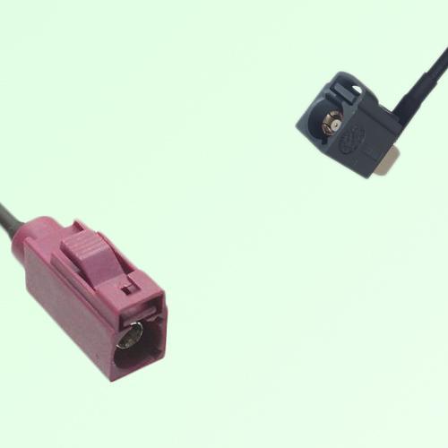 FAKRA SMB D 4004 bordeaux Female Jack to G 7031 grey Female RA Cable FAKRA SMB D 4004 bordeaux Female Jack to G 7031 grey Female RA Cable