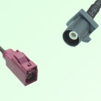 FAKRA SMB D 4004 bordeaux Female Jack to G 7031 grey Male Plug Cable