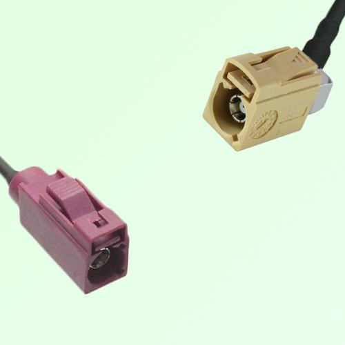 FAKRA SMB D 4004 bordeaux Female Jack to I 1001 beige Female RA Cable FAKRA SMB D 4004 bordeaux Female Jack to I 1001 beige Female RA Cable