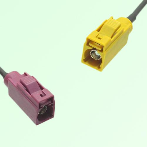 FAKRA SMB D 4004 bordeaux Female Jack to K 1027 Curry Female Cable