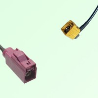 FAKRA SMB D 4004 bordeaux Female Jack to K 1027 Curry Female RA Cable