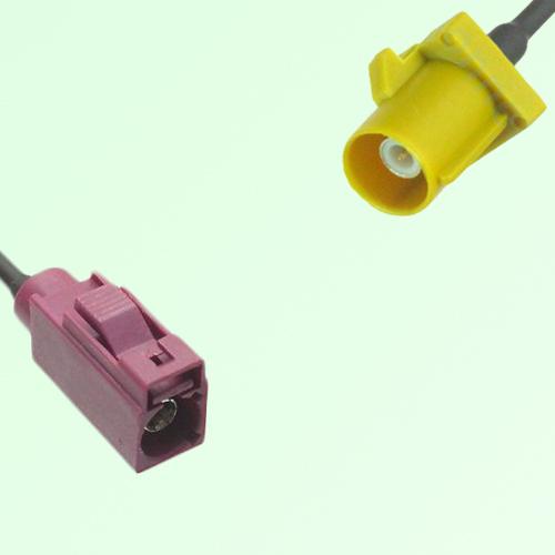 FAKRA SMB D 4004 bordeaux Female Jack to K 1027 Curry Male Plug Cable FAKRA SMB D 4004 bordeaux Female Jack to K 1027 Curry Male Plug Cable