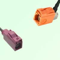 FAKRA SMB D 4004 bordeaux Female to M 2003 pastel orange Female RA Cable FAKRA SMB D 4004 bordeaux Female to M 2003 pastel orange Female RA Cable