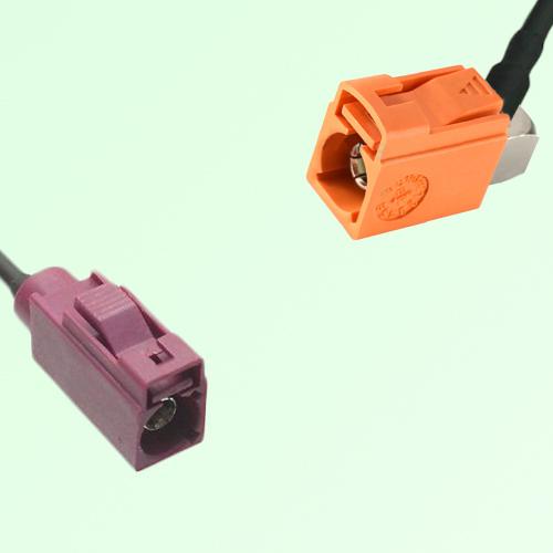 FAKRA SMB D 4004 bordeaux Female to M 2003 pastel orange Female RA Cable FAKRA SMB D 4004 bordeaux Female to M 2003 pastel orange Female RA Cable