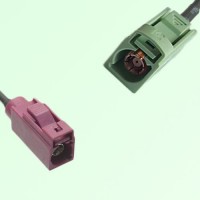 FAKRA SMB D 4004 bordeaux Female to N 6019 pastel green Female Cable