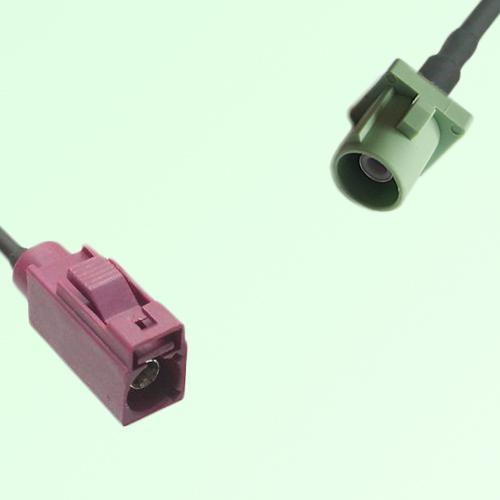 FAKRA SMB D 4004 bordeaux Female to N 6019 pastel green Male Cable