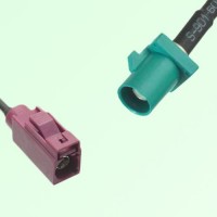 FAKRA SMB D 4004 bordeaux Female Jack to Z 5021 Water Blue Male Cable