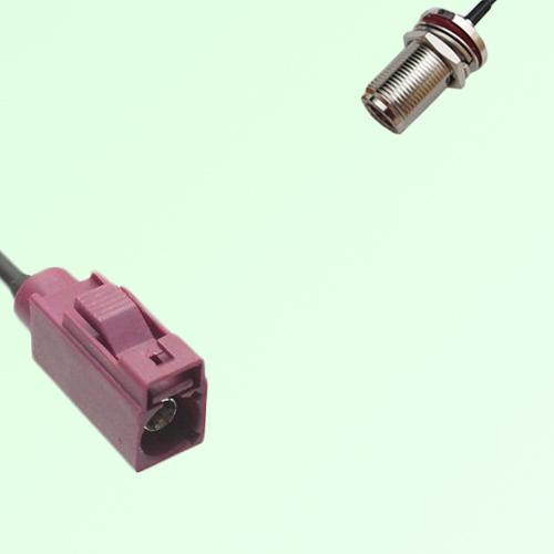 FAKRA SMB D 4004 bordeaux Female Jack to N Bulkhead Female Jack Cable FAKRA SMB D 4004 bordeaux Female Jack to N Bulkhead Female Jack Cable