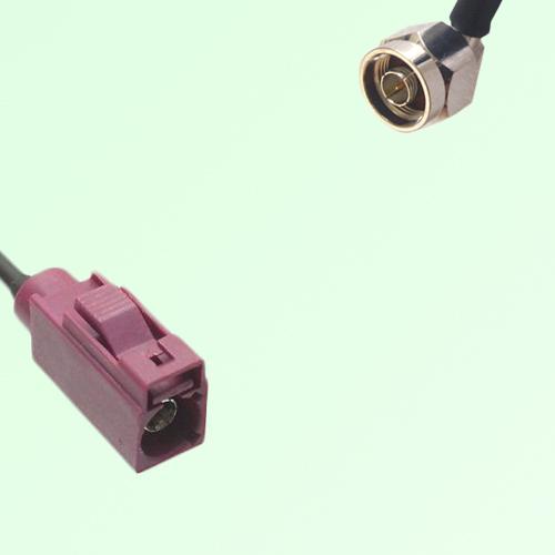 FAKRA SMB D 4004 bordeaux Female Jack to N Male Plug Right Angle Cable