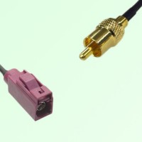 FAKRA SMB D 4004 bordeaux Female Jack to RCA Male Plug Cable
