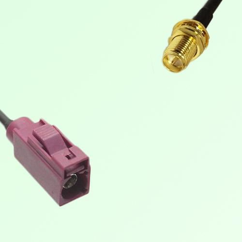 FAKRA SMB D 4004 bordeaux Female Jack to RP SMA Bulkhead Female Cable FAKRA SMB D 4004 bordeaux Female Jack to RP SMA Bulkhead Female Cable