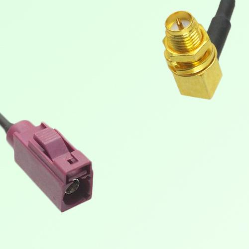 FAKRA SMB D 4004 bordeaux Female to RP SMA Bulkhead Female RA Cable FAKRA SMB D 4004 bordeaux Female to RP SMA Bulkhead Female RA Cable