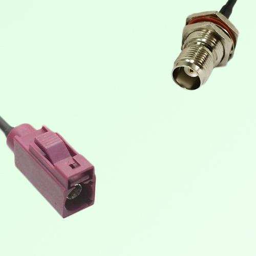 FAKRA SMB D 4004 bordeaux Female Jack to TNC Bulkhead Female Cable FAKRA SMB D 4004 bordeaux Female Jack to TNC Bulkhead Female Cable