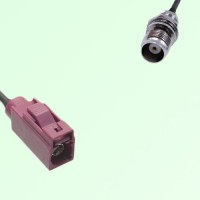 FAKRA SMB D 4004 bordeaux Female to TNC Front Mount Bulkhead Female Cable FAKRA SMB D 4004 bordeaux Female to TNC Front Mount Bulkhead Female Cable