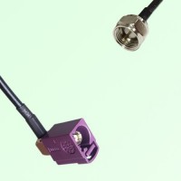 FAKRA SMB D 4004 bordeaux Female Jack Right Angle to F Male Plug Cable FAKRA SMB D 4004 bordeaux Female Jack Right Angle to F Male Plug Cable