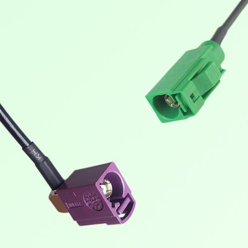 FAKRA SMB D 4004 bordeaux Female Jack RA to E 6002 green Female Cable FAKRA SMB D 4004 bordeaux Female Jack RA to E 6002 green Female Cable