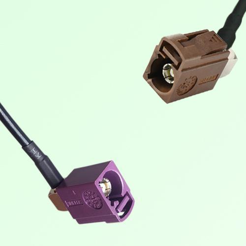 FAKRA SMB D 4004 bordeaux Female RA to F 8011 brown Female RA Cable