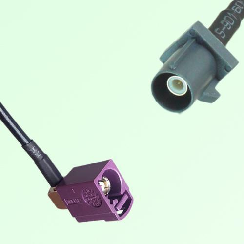 FAKRA SMB D 4004 bordeaux Female Jack RA to G 7031 grey Male Cable FAKRA SMB D 4004 bordeaux Female Jack RA to G 7031 grey Male Cable