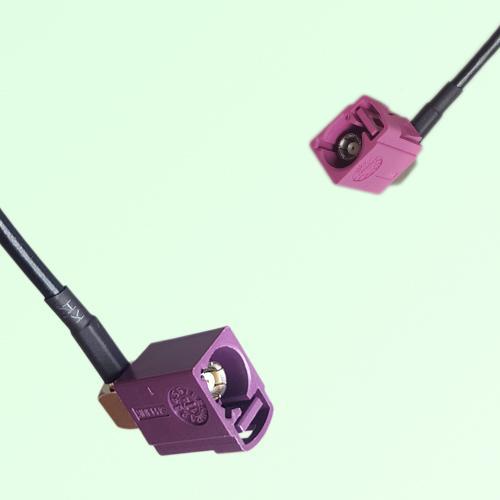FAKRA SMB D 4004 bordeaux Female RA to H 4003 violet Female RA Cable
