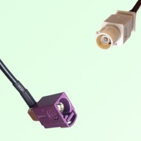 FAKRA SMB D 4004 bordeaux Female Jack RA to I 1001 beige Male Cable