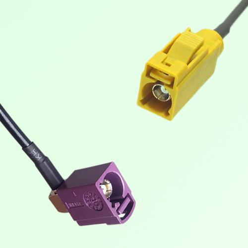FAKRA SMB D 4004 bordeaux Female Jack RA to K 1027 Curry Female Cable