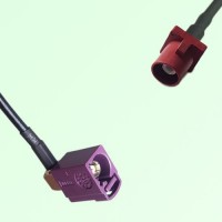 FAKRA SMB D 4004 bordeaux Female RA to L 3002 carmin red Male Cable