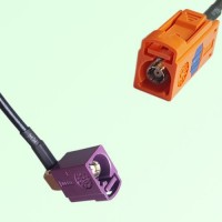 FAKRA SMB D 4004 bordeaux Female RA to M 2003 pastel orange Female Cable FAKRA SMB D 4004 bordeaux Female RA to M 2003 pastel orange Female Cable