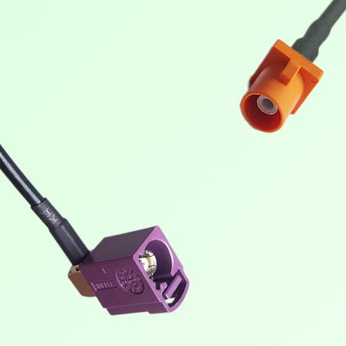 FAKRA SMB D 4004 bordeaux Female RA to M 2003 pastel orange Male Cable FAKRA SMB D 4004 bordeaux Female RA to M 2003 pastel orange Male Cable