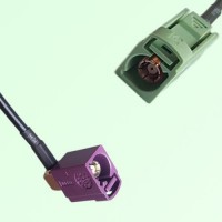 FAKRA SMB D 4004 bordeaux Female RA to N 6019 pastel green Female Cable