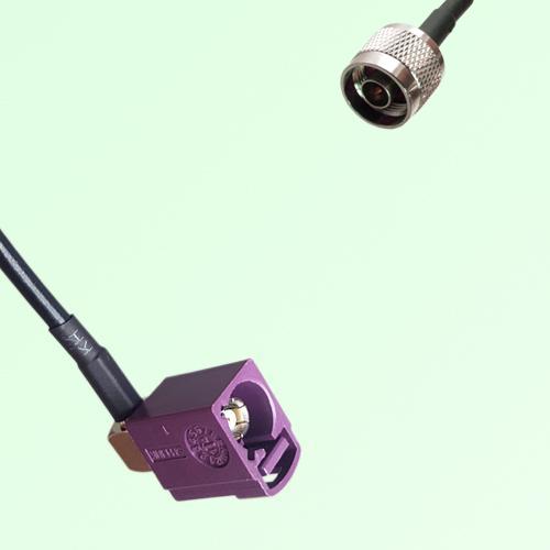 FAKRA SMB D 4004 bordeaux Female Jack Right Angle to N Male Plug Cable