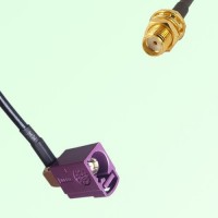 FAKRA SMB D 4004 bordeaux Female Jack RA to SMA Bulkhead Female Cable FAKRA SMB D 4004 bordeaux Female Jack RA to SMA Bulkhead Female Cable