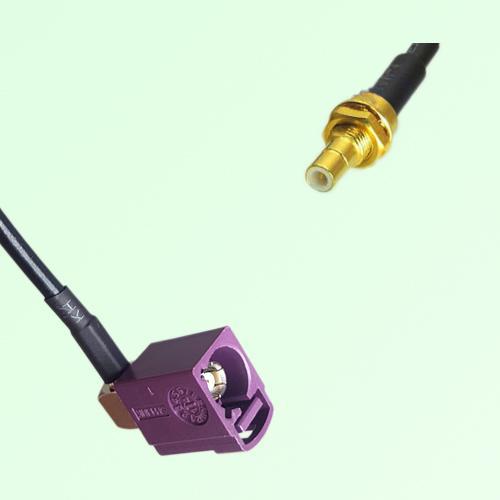 FAKRA SMB D 4004 bordeaux Female Jack RA to SMB Bulkhead Male Cable FAKRA SMB D 4004 bordeaux Female Jack RA to SMB Bulkhead Male Cable