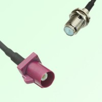 FAKRA SMB D 4004 bordeaux Male Plug to F Bulkhead Female Jack Cable FAKRA SMB D 4004 bordeaux Male Plug to F Bulkhead Female Jack Cable