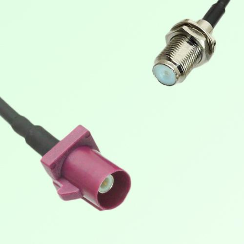 FAKRA SMB D 4004 bordeaux Male Plug to F Bulkhead Female Jack Cable FAKRA SMB D 4004 bordeaux Male Plug to F Bulkhead Female Jack Cable