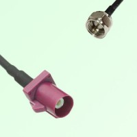 FAKRA SMB D 4004 bordeaux Male Plug to F Male Plug Cable FAKRA SMB D 4004 bordeaux Male Plug to F Male Plug Cable