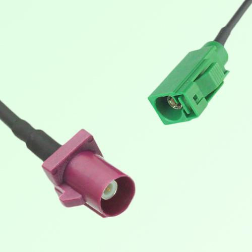 FAKRA SMB D 4004 bordeaux Male Plug to E 6002 green Female Jack Cable