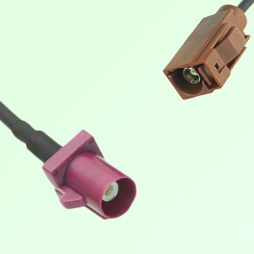 FAKRA SMB D 4004 bordeaux Male Plug to F 8011 brown Female Jack Cable