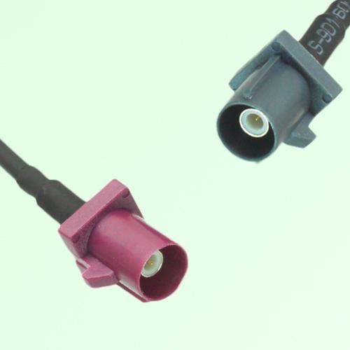 FAKRA SMB D 4004 bordeaux Male Plug to G 7031 grey Male Plug Cable