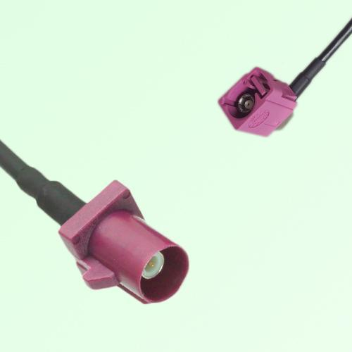 FAKRA SMB D 4004 bordeaux Male to H 4003 violet Female RA Cable