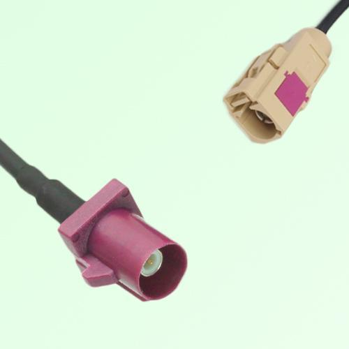 FAKRA SMB D 4004 bordeaux Male Plug to I 1001 beige Female Jack Cable FAKRA SMB D 4004 bordeaux Male Plug to I 1001 beige Female Jack Cable